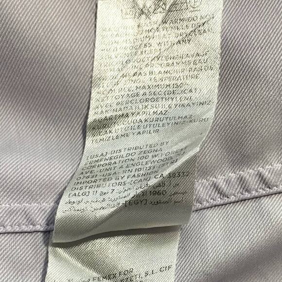 Ermenegildo Zegna Size M Dress Shirt Button Down Light Purple White Cuff Career - Picture 13 of 16